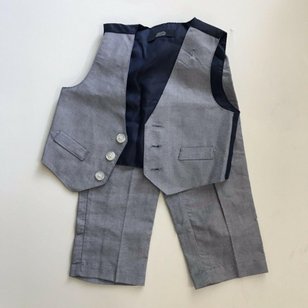 Nautica Boys Blue Vest And Pants NWOT 6/9 Months